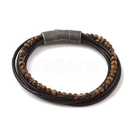 Braided Microfiber Leather Multi-strand Bracelets BJEW-B096-16B-1
