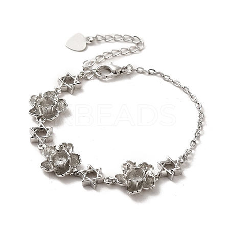 Brass Chain Bangle Making BJEW-B077-03-1