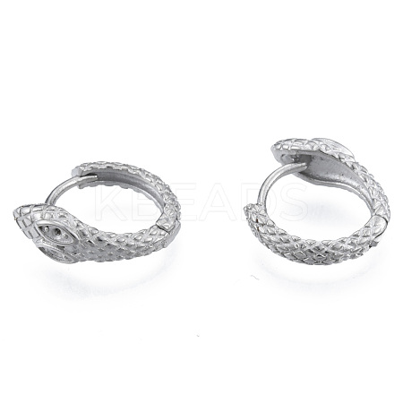 Tarnish Resistant 304 Stainless Steel Hoop Earrings Findings STAS-N092-191-1