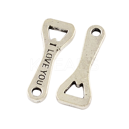 Bottle Opener with Word Tibetan Style Zinc Alloy Pendants TIBEP-R334-168AS-RS-1