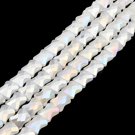 AB Color Plate Glass Beads Strands EGLA-P051-06A-C02-1