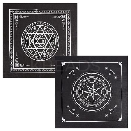 CREATCABIN 2 Sheets 2 Style Non-Woven Fabric Tarot Tablecloth for Divination AJEW-CN0001-62B-1