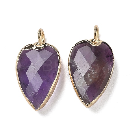 Natural Amethyst Pendants G-G012-13G-07-1