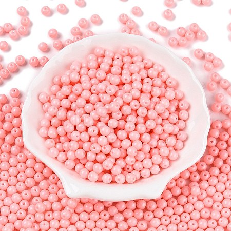 Opaque Baking Paint Glass Beads DGLA-T004-02G-1