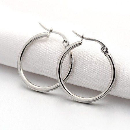 Tarnish Resistant 201 Stainless Steel Big Hoop Earrings EJEW-P066-37F-1