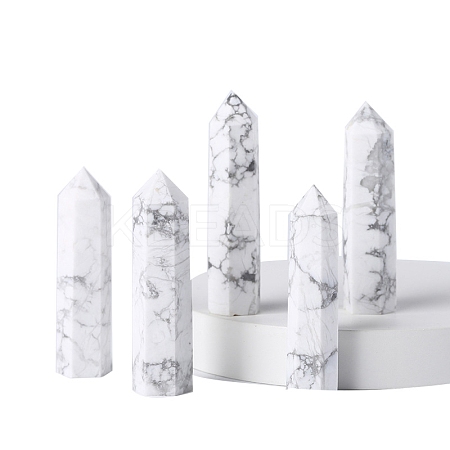 Tower Natural Howlite Home Display Decoration PW-WG20981-18-1