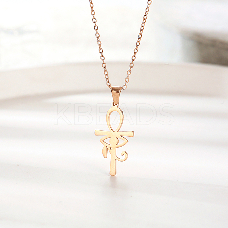 Fashionable 304 Stainless Steel pendant necklace suitable for daily wear for women. AI3619-3-1