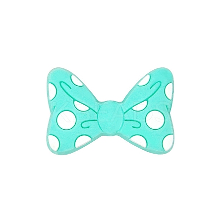 Bowknot Silicone Focal Beads SIL-SZC0003-13F-1