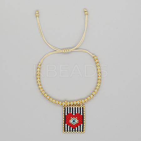 Bohemian Style Brass Bead Braided Bead Bracelets DK2646-7-1