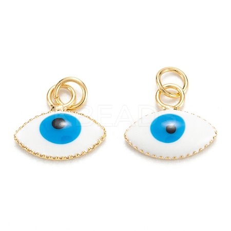 Brass Enamel Pendants KK-M220-03G-B-1