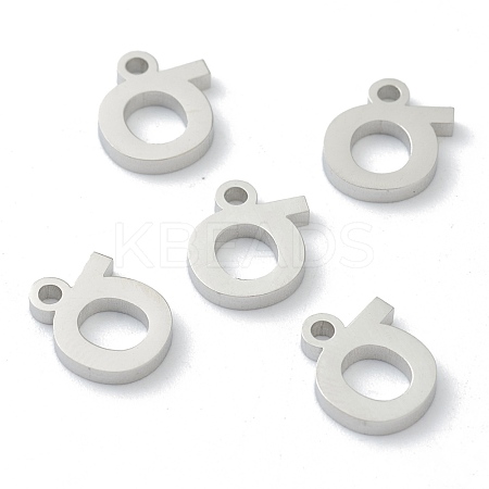 Non-Tarnish 304 Stainless Steel Charms STAS-G244-01S-1