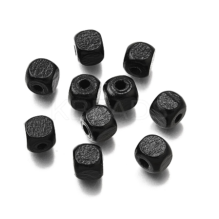 Spray Painted Wooden Beads WOOD-P021-01B-29-1