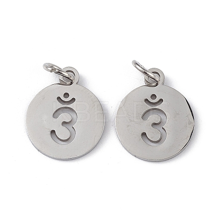Non-Tarnish 304 Stainless Steel Charms STAS-Q201-T448P-1