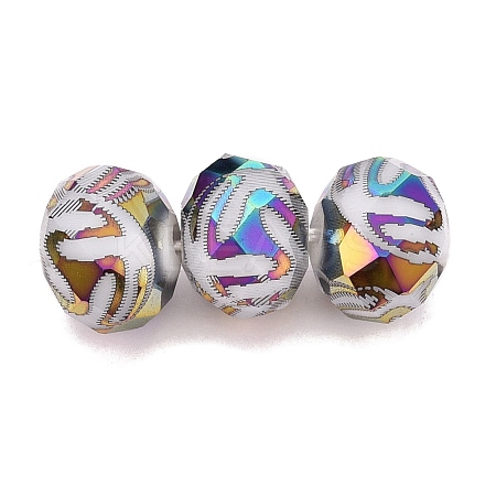 Electroplate Glass Beads EGLA-N026-01A-E03-1