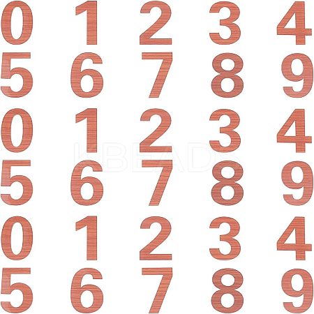40Pcs 10 Number Acrylic Wall Stickers DIY-FH0002-54-1