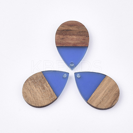 Resin & Walnut Wood Pendants RESI-T035-08B-1