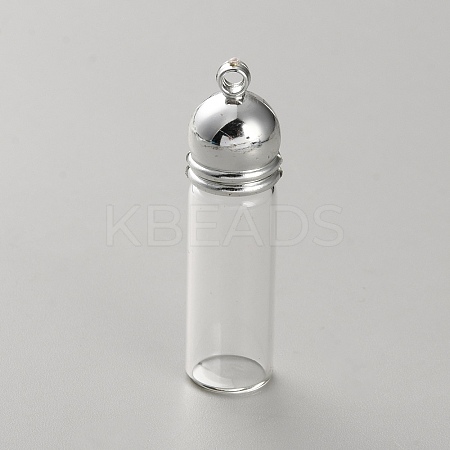 Clear Glass Wish Bottle Pendants FIND-WH0432-82C-P-1