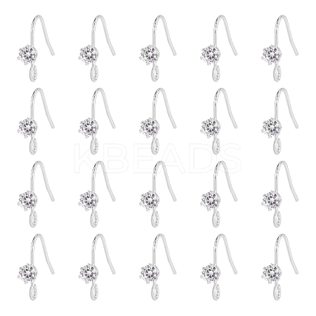 20Pcs Brass Earring Hooks JX503B-1