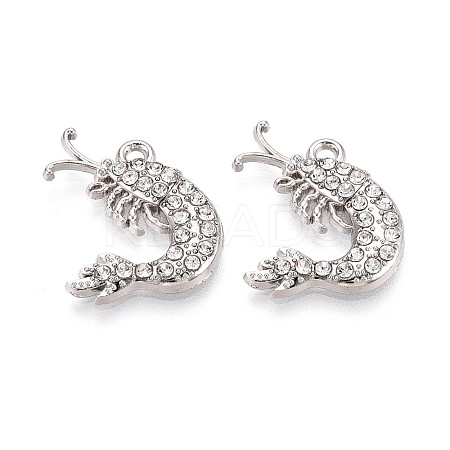 Alloy Rhinestone Pendants FIND-N008-03P-1