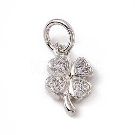 Brass Micro Pave Cubic Zirconia Charms LS-ZIRC-F132-35P-1
