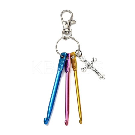 Aluminum Crochet Hooks & Alloy Pendant Decorations KEYC-JKC01417-01-1