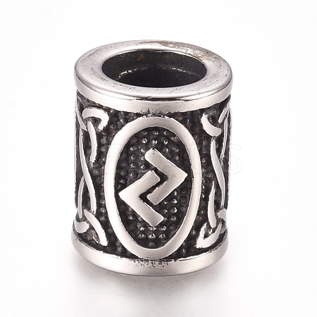 304 Stainless Steel European Beads OPDL-G010-07AS-01B-1