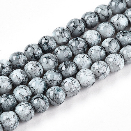 Baking Paint Glass Beads X1-DGLA-N003-8mm-A06-1
