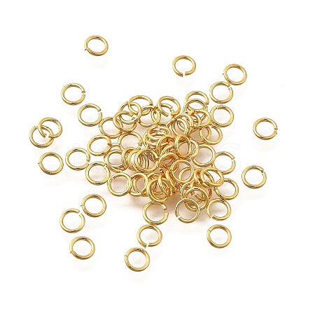 Brass Open Jump Rings KK-B147-03B-G-1