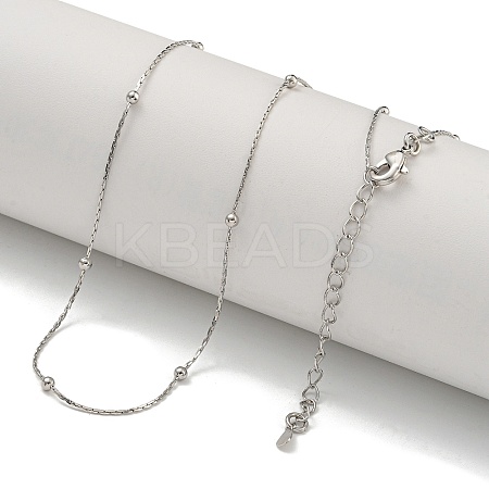 Brass Boston Link Chain Necklaces for Women NJEW-U011-04P-1