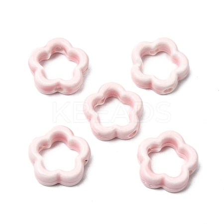 Flower Hollow Glazed Porcelain Bead Frame PORC-A034-09D-1