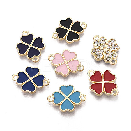Saint Patrick's Day Alloy Shamrock Connector Charms FIND-N008-23KCG-1