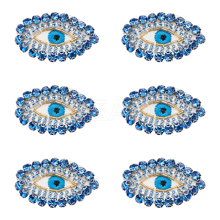 Glass Rhinestone Sew on Clothing Patches FIND-FG0001-78-1