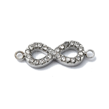 304 Stainless Steel Crystal Rhinestone Connector Charms STAS-Z065-01P-1
