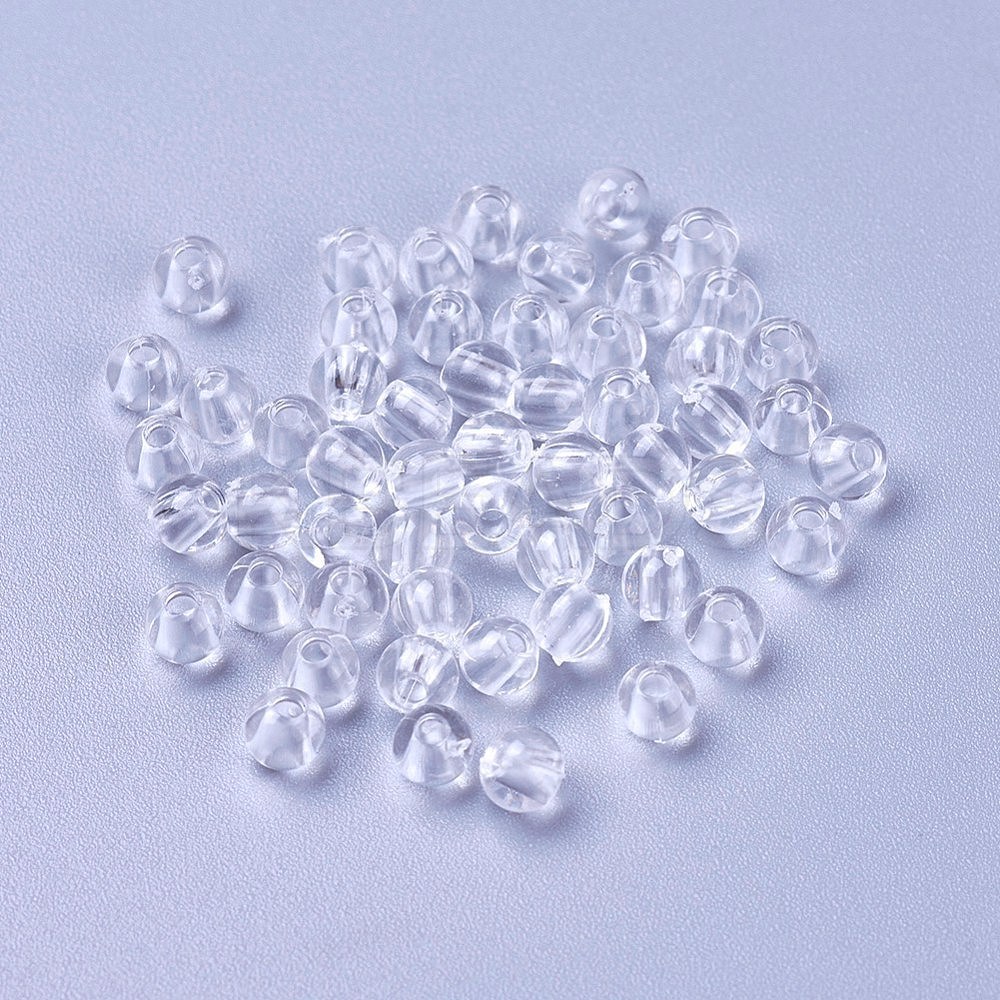 Wholesale Transparent Clear Acrylic Round Beads - KBeads.com